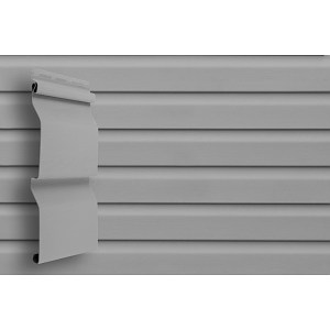 Виниловый сайдинг 3,66 двухслойный Grand Line D4 серый