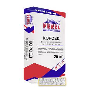 Декоративная штукатурка Perel Cemento (Короед 2 мм), 25 кг