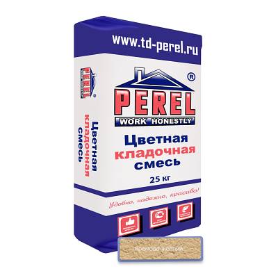 Кремово-желтая кладочная смесь Perel SL (лето), 25 кг - купить в СовтСтрой