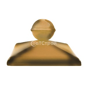 Клинкерный колпак для забора ZG Klinker с шаром Жёлтый тушевой, 425х425 (380x380)