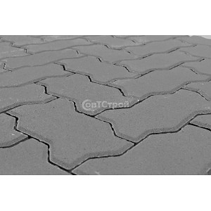 Тротуарная плитка BRAER ВОЛНА серый 240x135x80